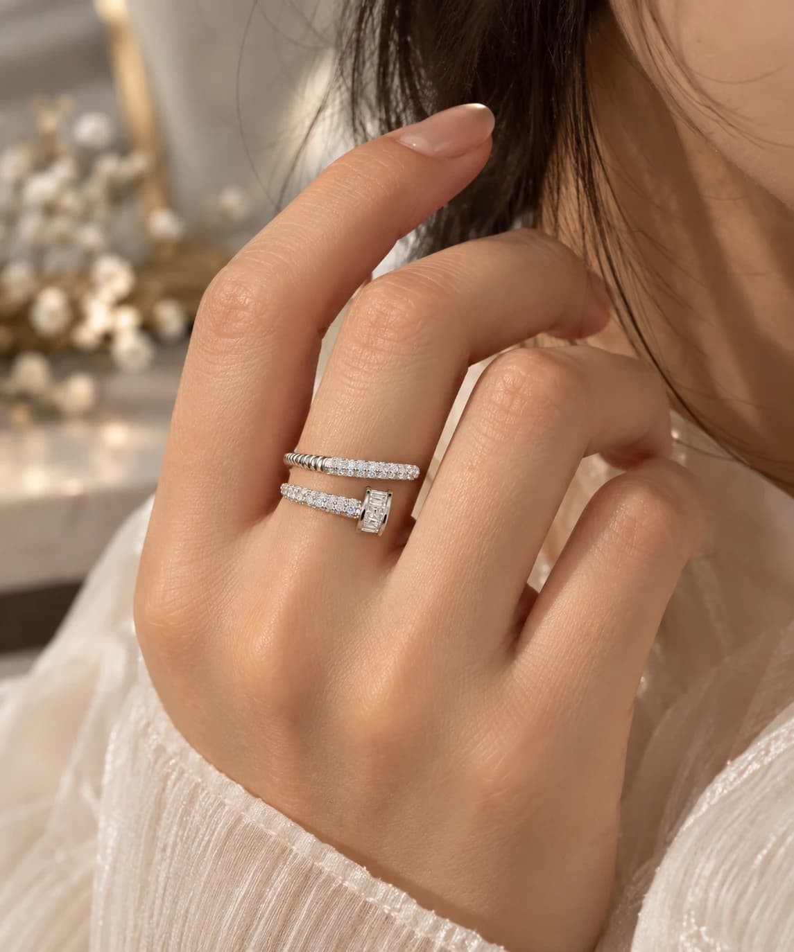 Celestia Open-Frame Diamond Ring